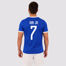 Camisa Placar Brasil Brasão Azul 7 Vini Jr